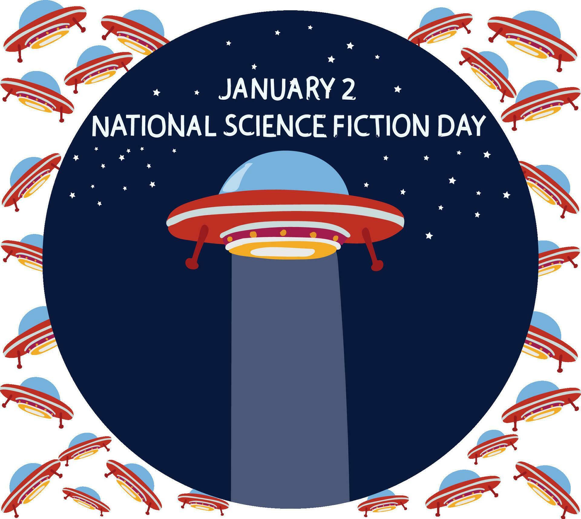 NATIONAL SCIENCE FICTION DAY vector illustration 35129456 Vector Art at