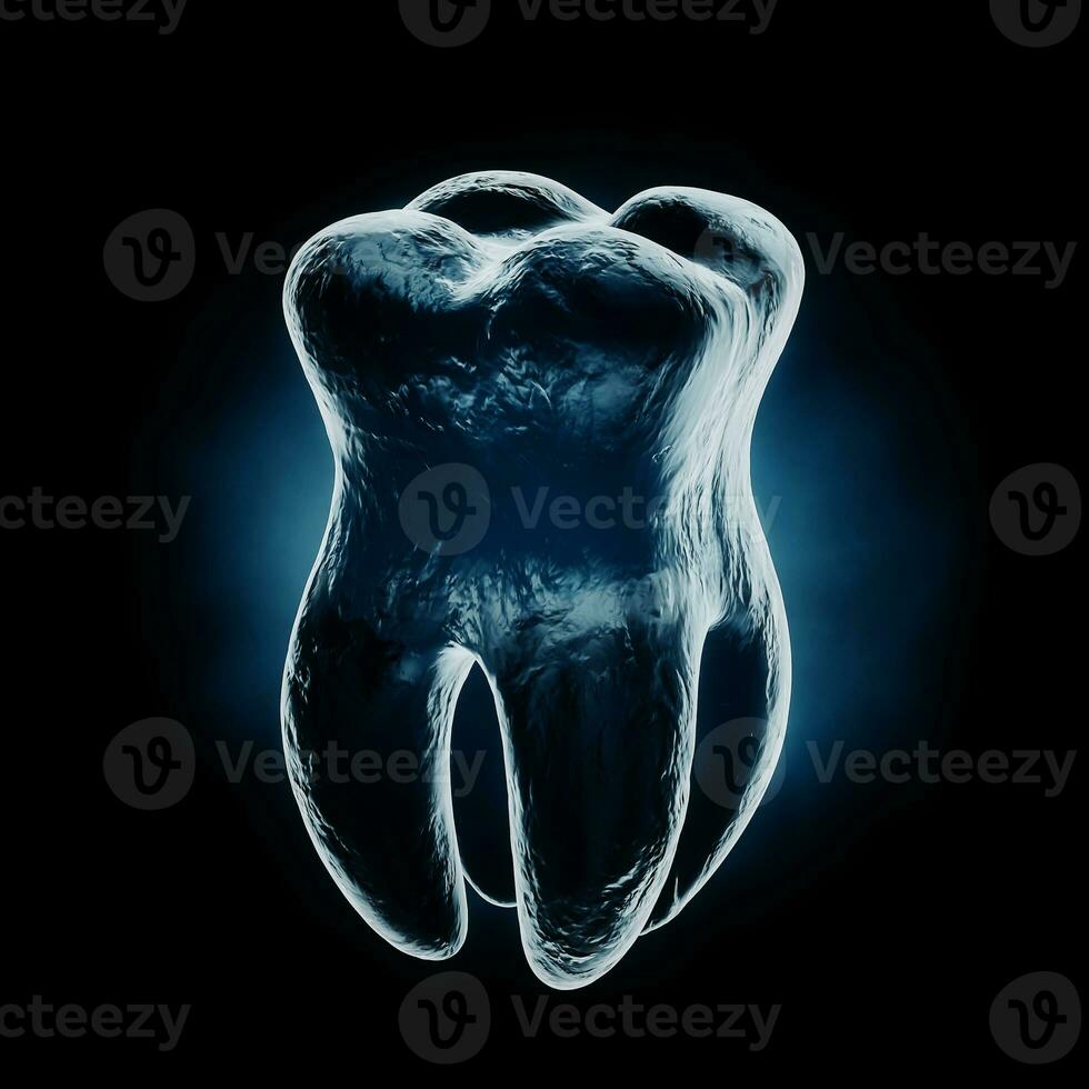 Medically Accurate Healthy Tooth X-Ray View. 3d Rendering photo