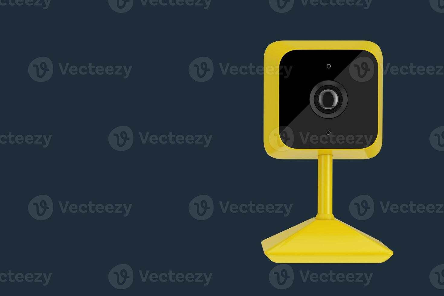 Yellow Modern Web Camera. 3d Rendering photo