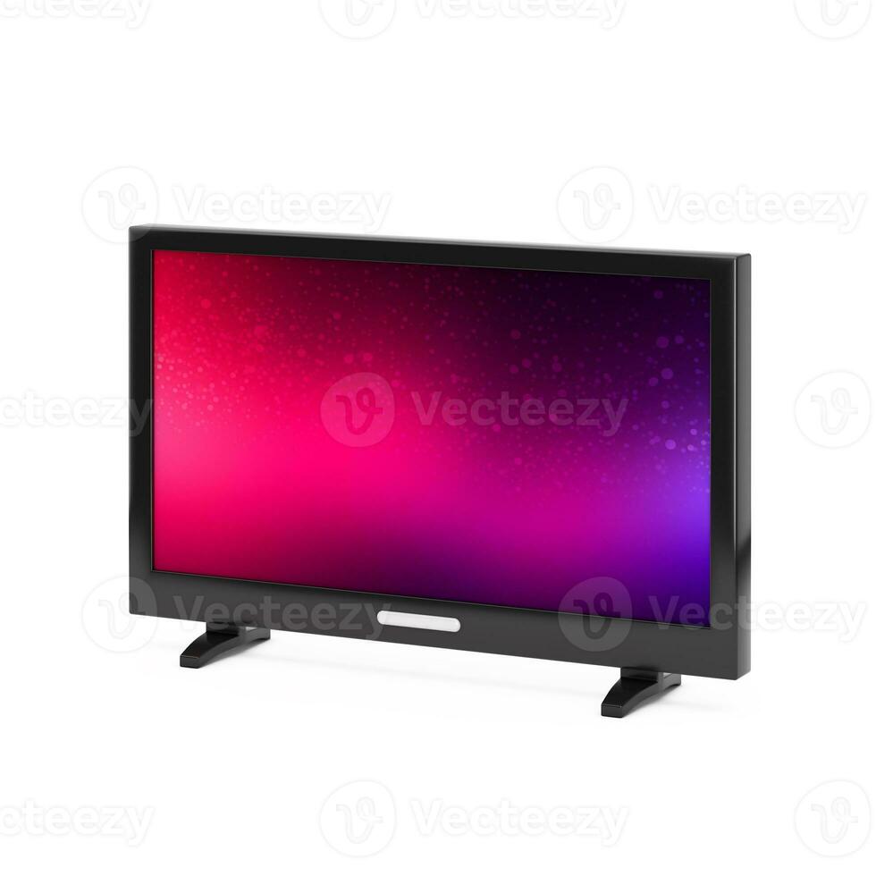 LCD Monitor Screen or Smart TV Icon. 3d Rendering photo