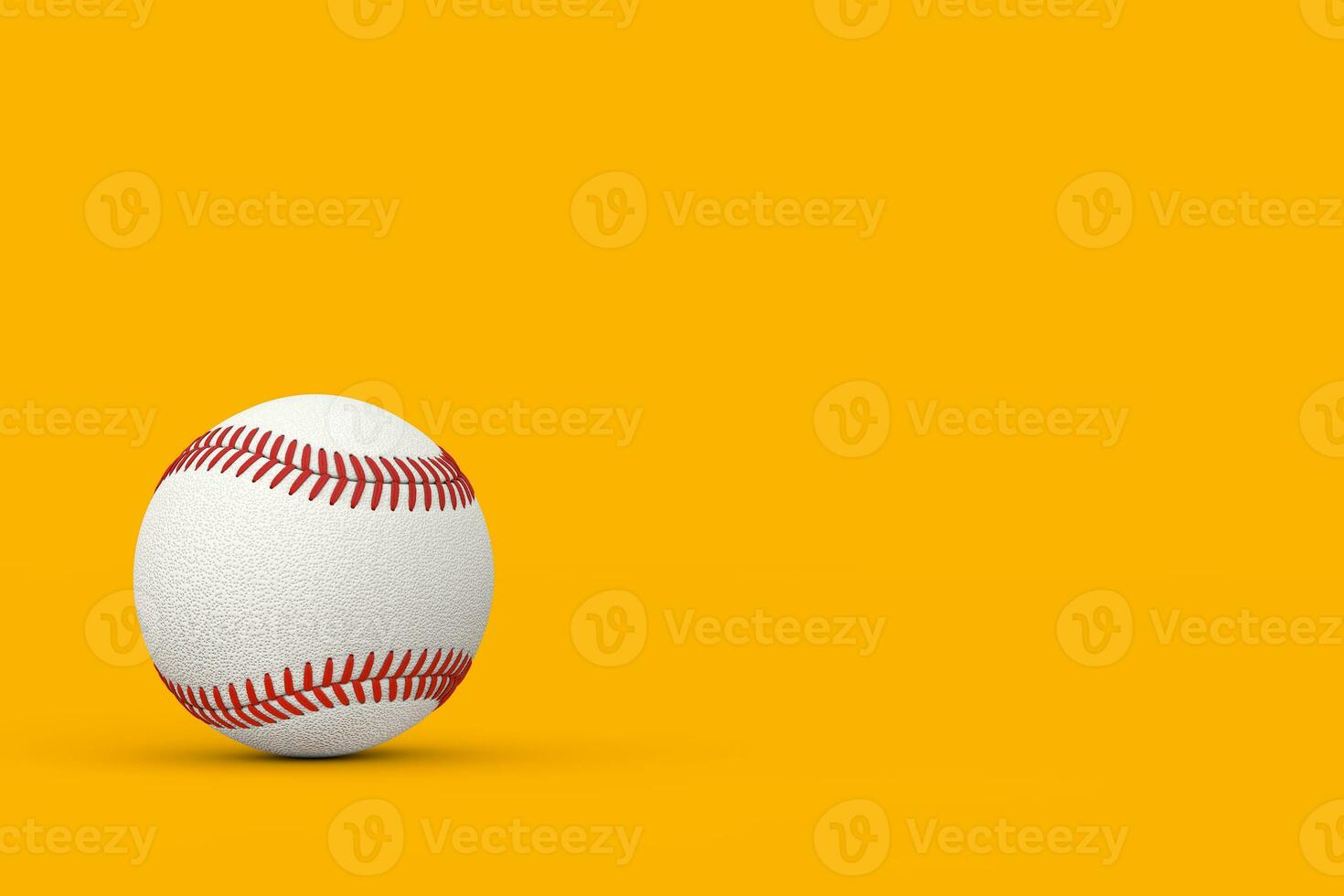 White Baseball Ball. 3d Rendering photo