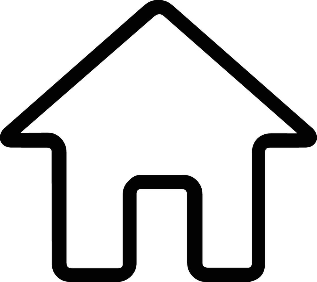 Home outline icon symbol vector image. Illustration of the house real estate graphic property design image