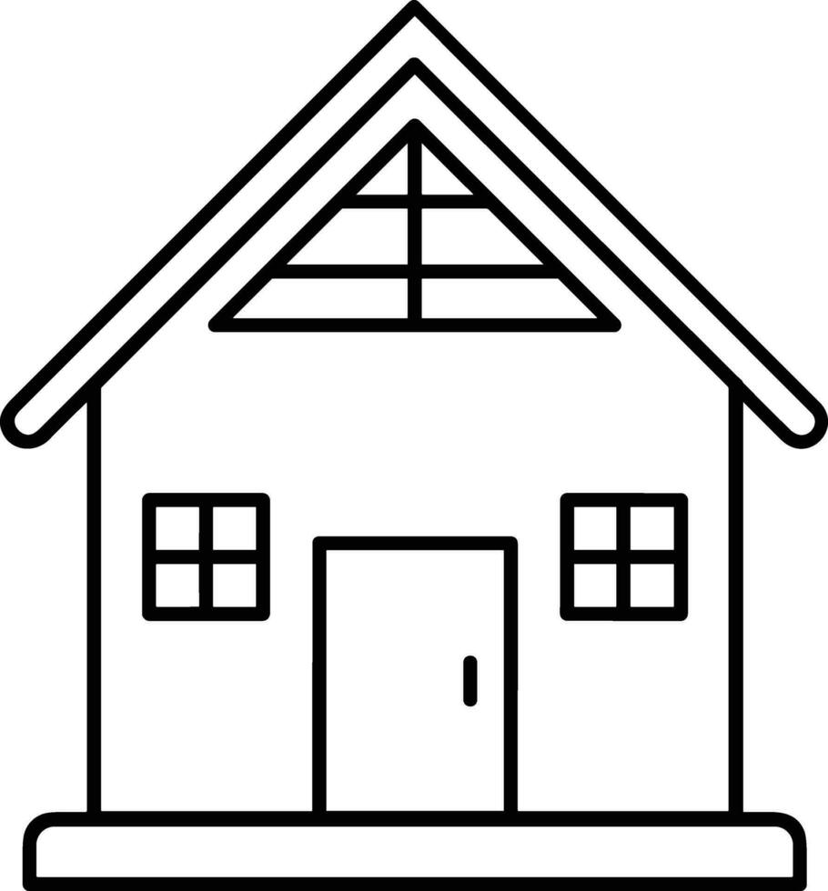 Home outline icon symbol vector image. Illustration of the house real estate graphic property design image