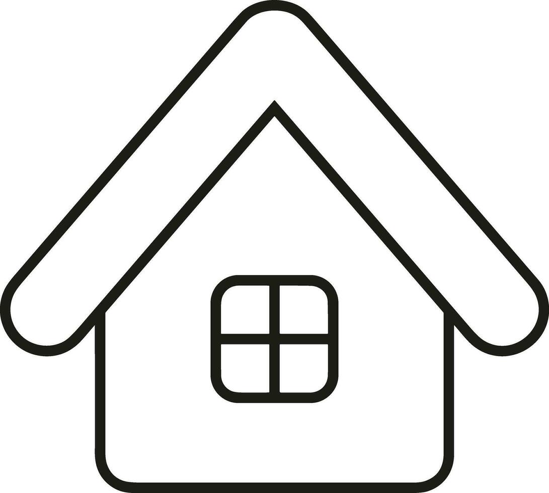 Home outline icon symbol vector image. Illustration of the house real estate graphic property design image