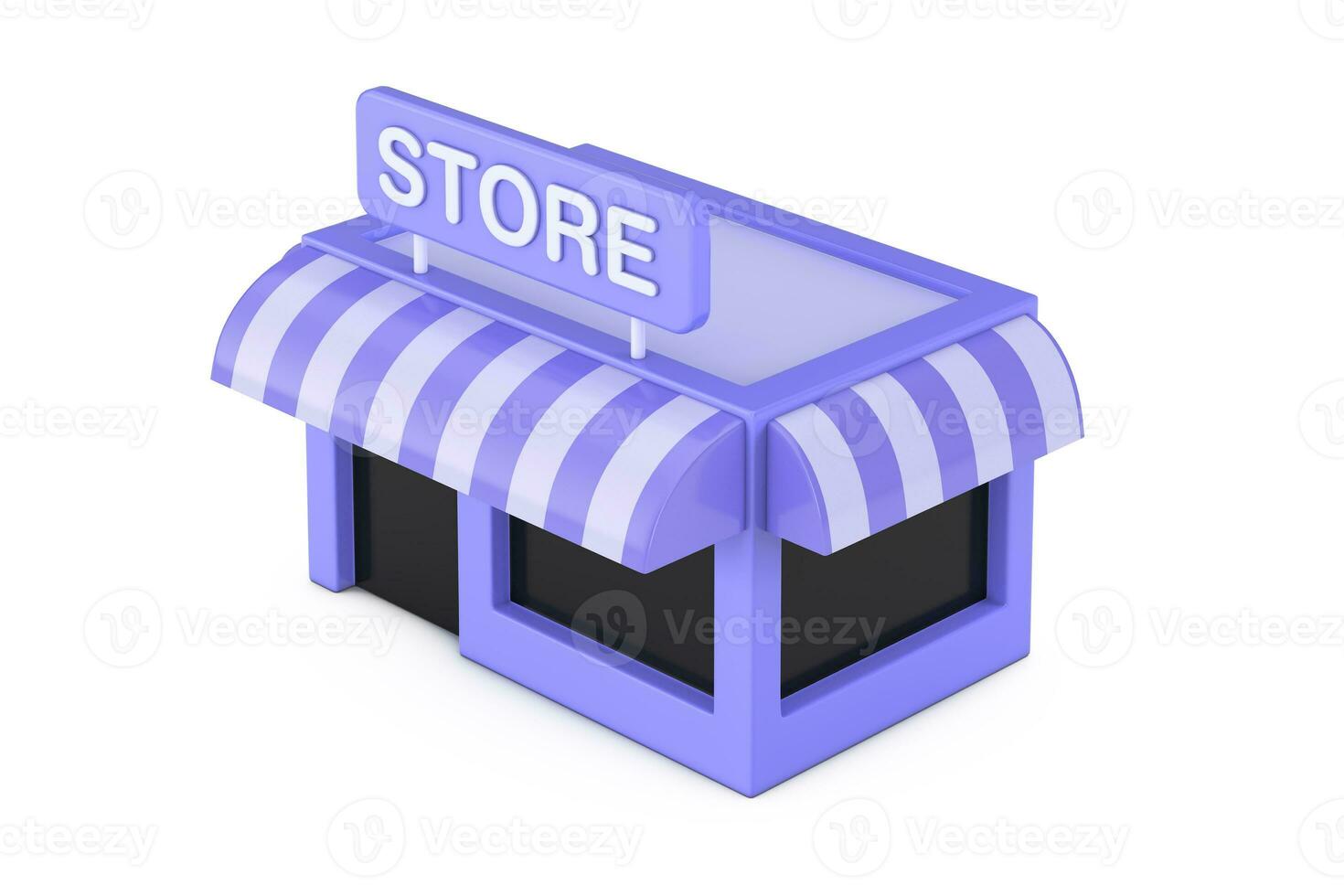 Store or Shop Web UI Mini Icon. 3d Rendering photo