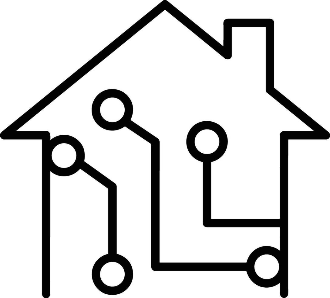 Home outline icon symbol vector image. Illustration of the house real estate graphic property design image