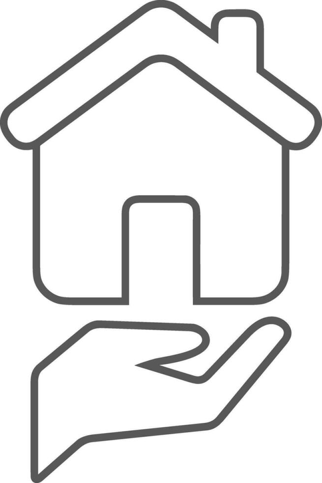 Home outline icon symbol vector image. Illustration of the house real estate graphic property design image