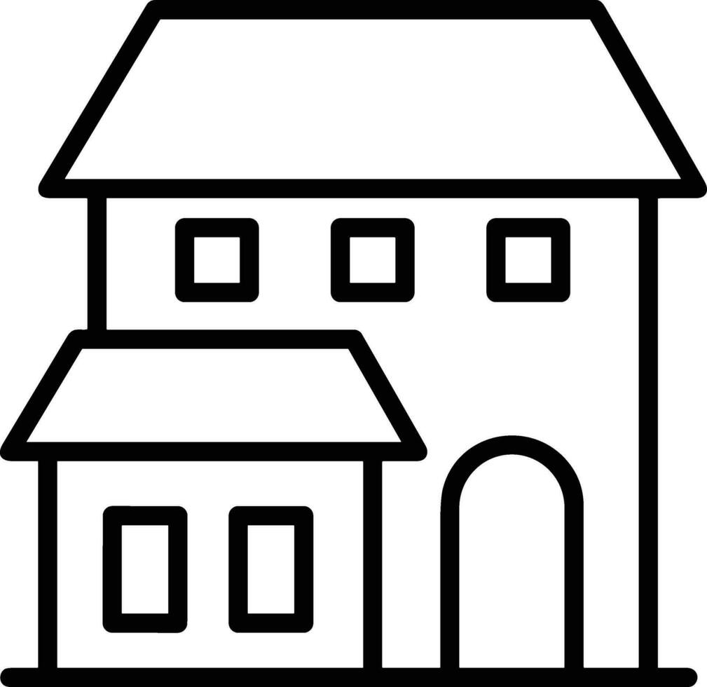 Home outline icon symbol vector image. Illustration of the house real estate graphic property design image