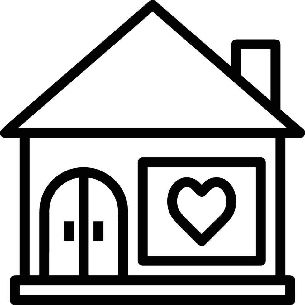 Home outline icon symbol vector image. Illustration of the house real estate graphic property design image