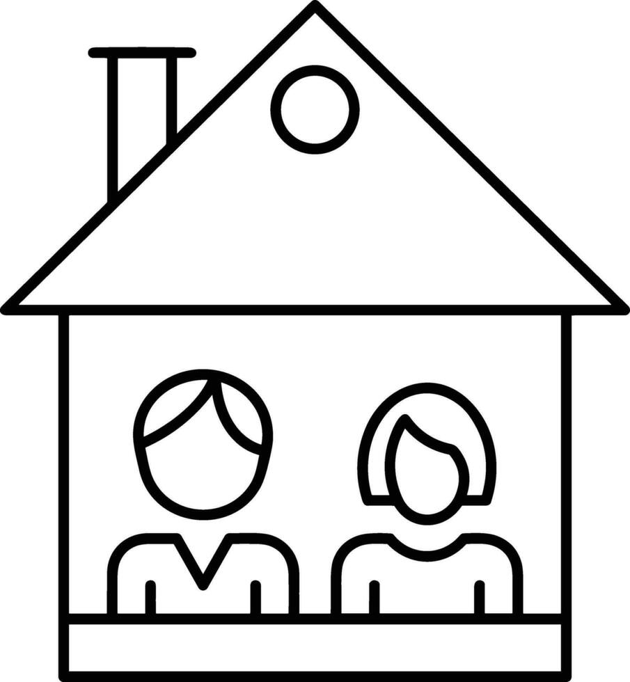 Home outline icon symbol vector image. Illustration of the house real estate graphic property design image