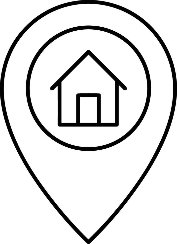 Home outline icon symbol vector image. Illustration of the house real estate graphic property design image