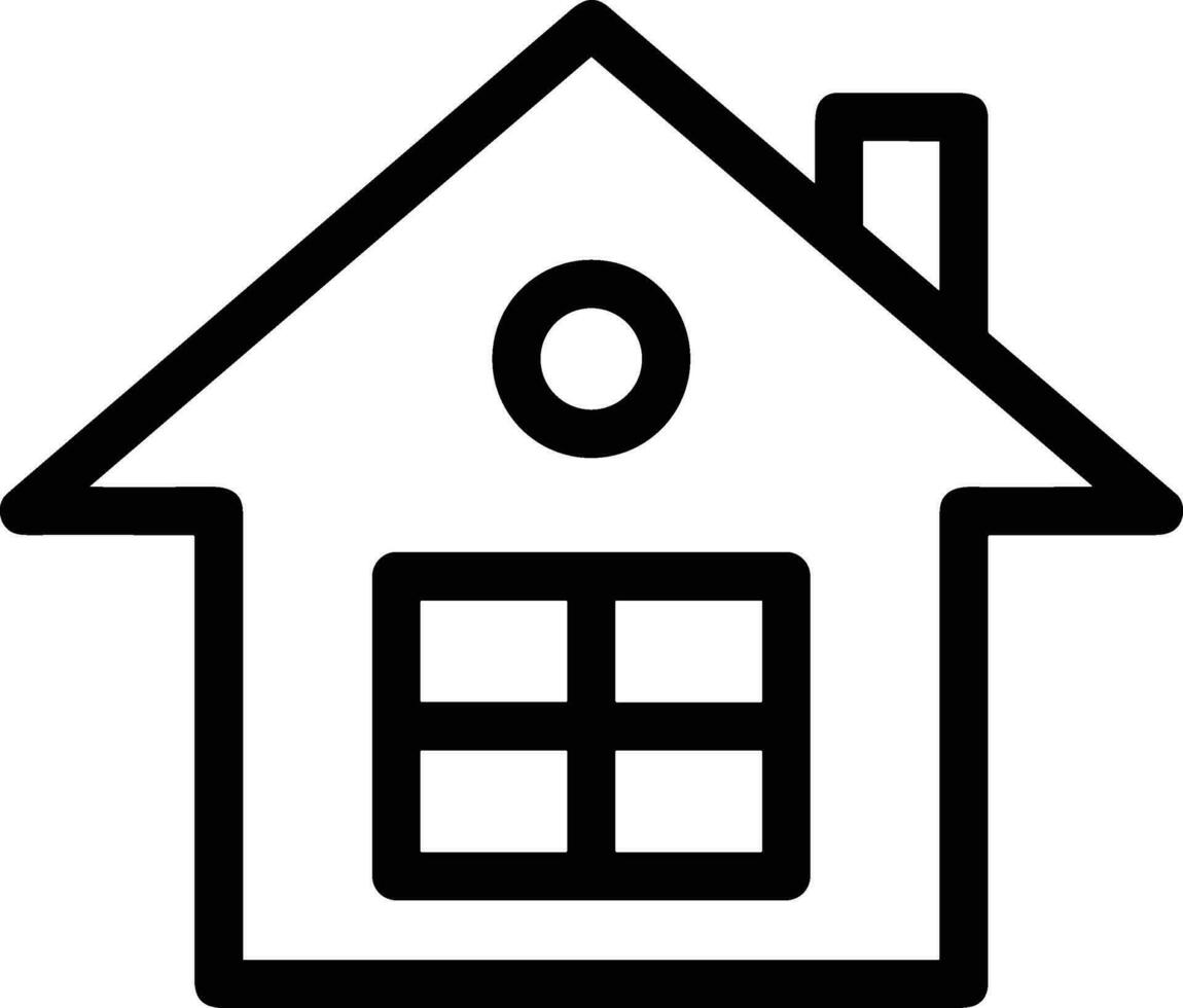 Home outline icon symbol vector image. Illustration of the house real estate graphic property design image