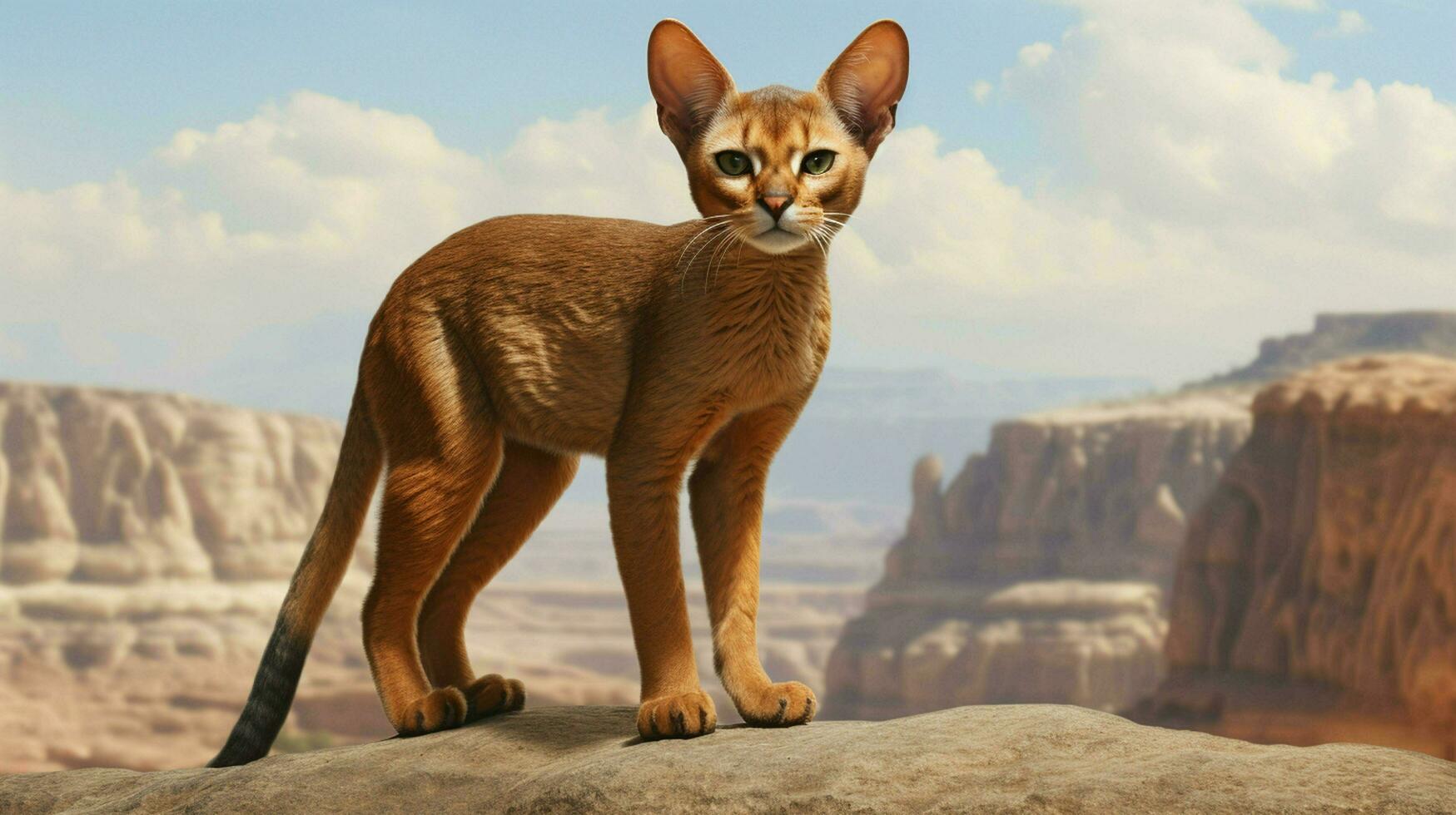 AI generated Abyssinian nature animal wallpaper background photo