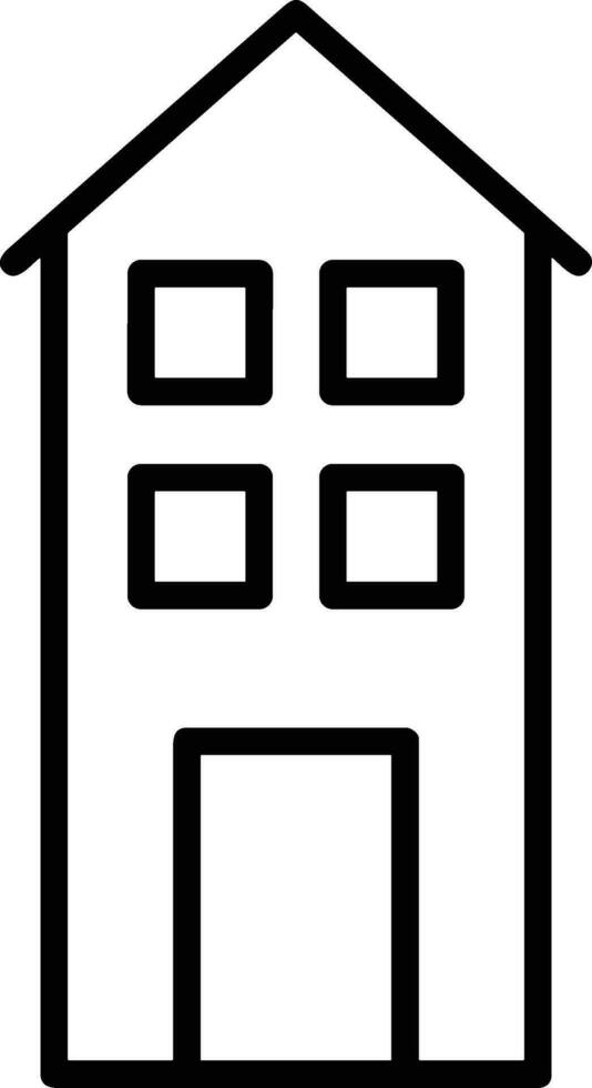 Home outline icon symbol vector image. Illustration of the house real estate graphic property design image