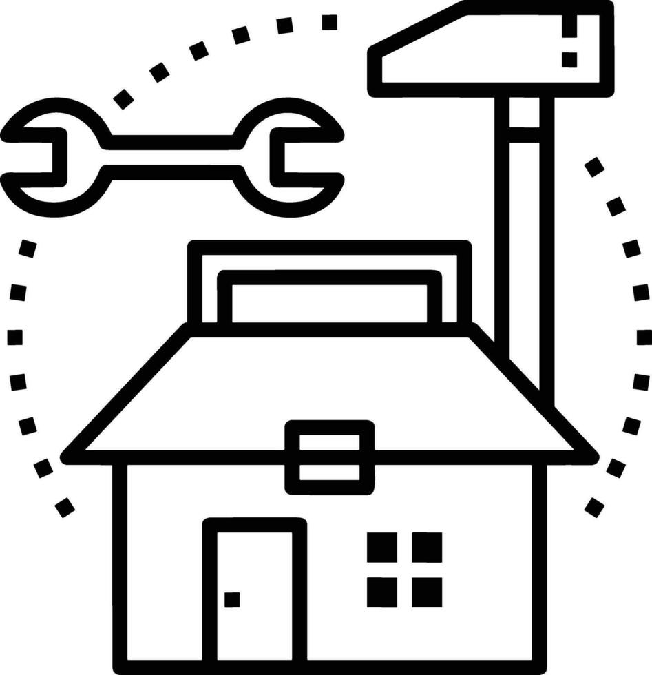 Home outline icon symbol vector image. Illustration of the house real estate graphic property design image