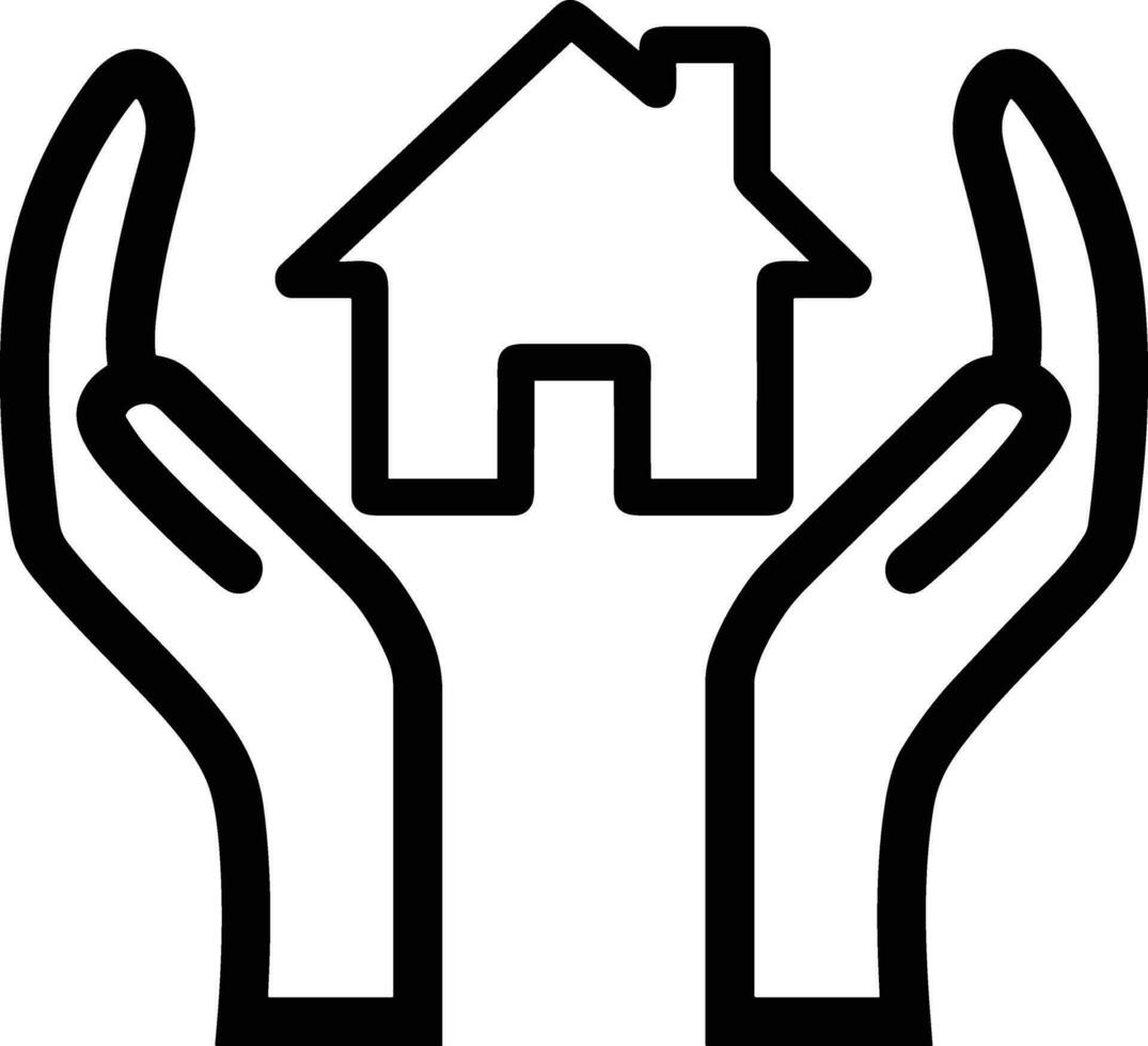 Home outline icon symbol vector image. Illustration of the house real estate graphic property design image