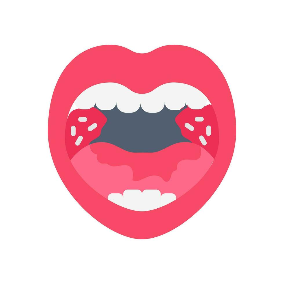 Tonsil icon in vector. Logotype vector