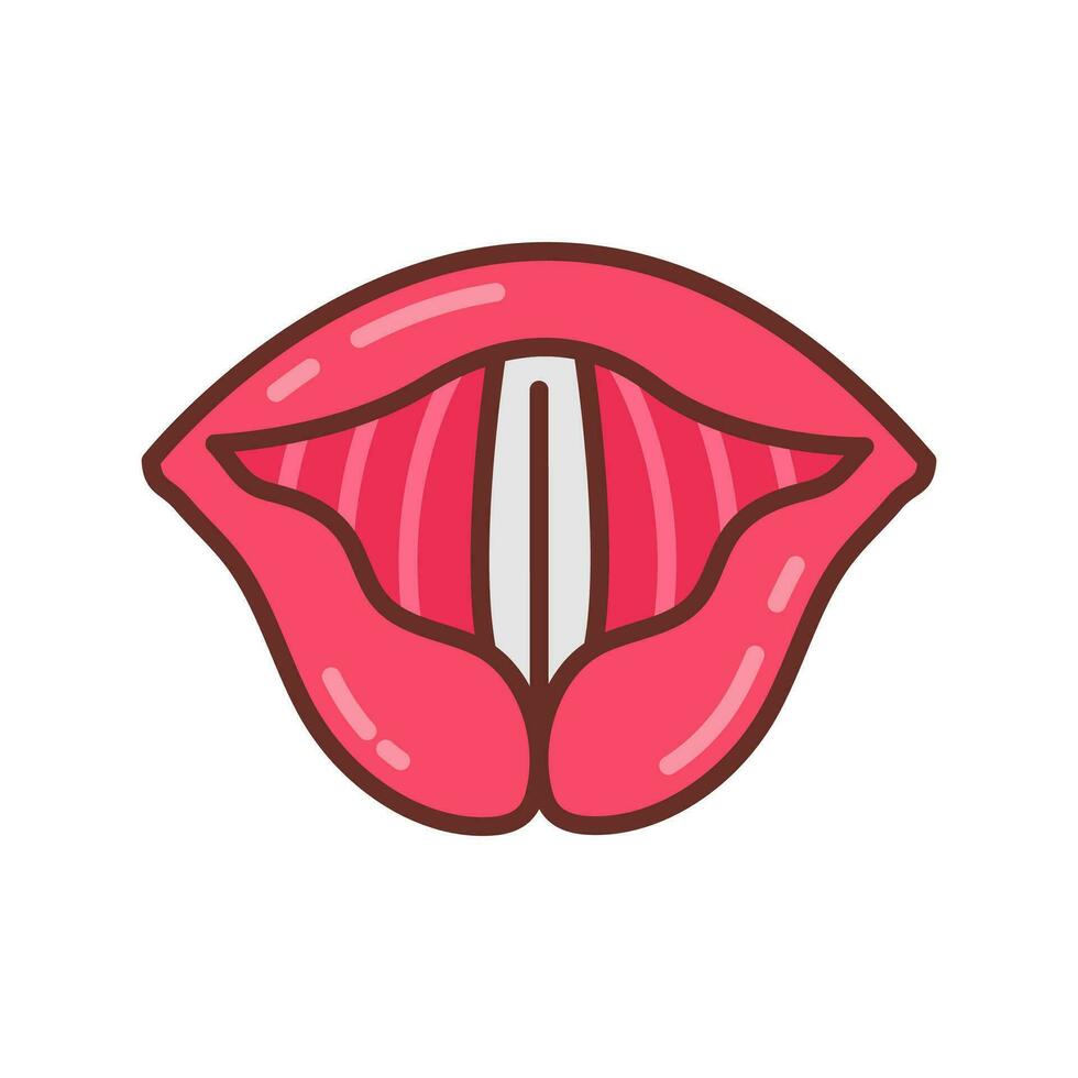 epiglotis icono en vector. logotipo vector