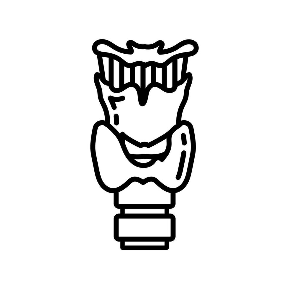 tiroides icono en vector. logotipo vector