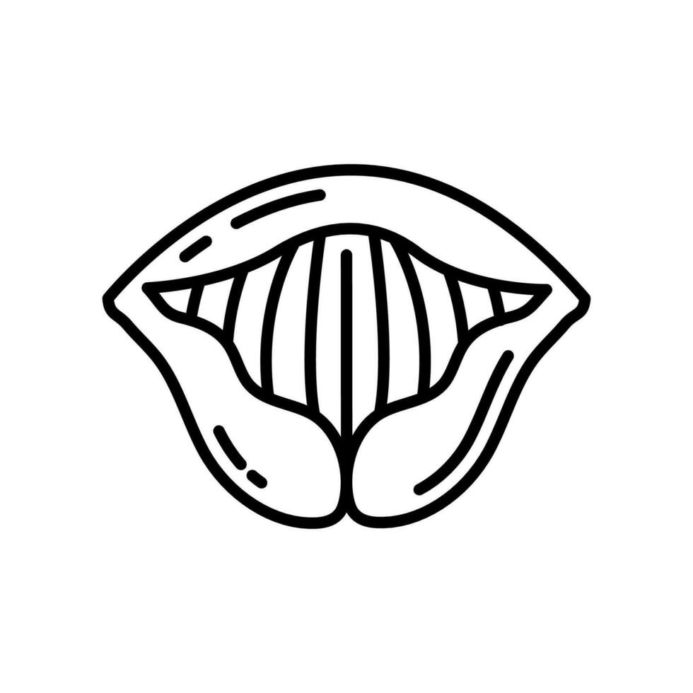 epiglotis icono en vector. logotipo vector