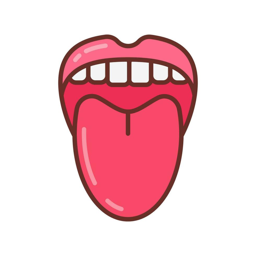 Tongue icon in vector. Logotype vector