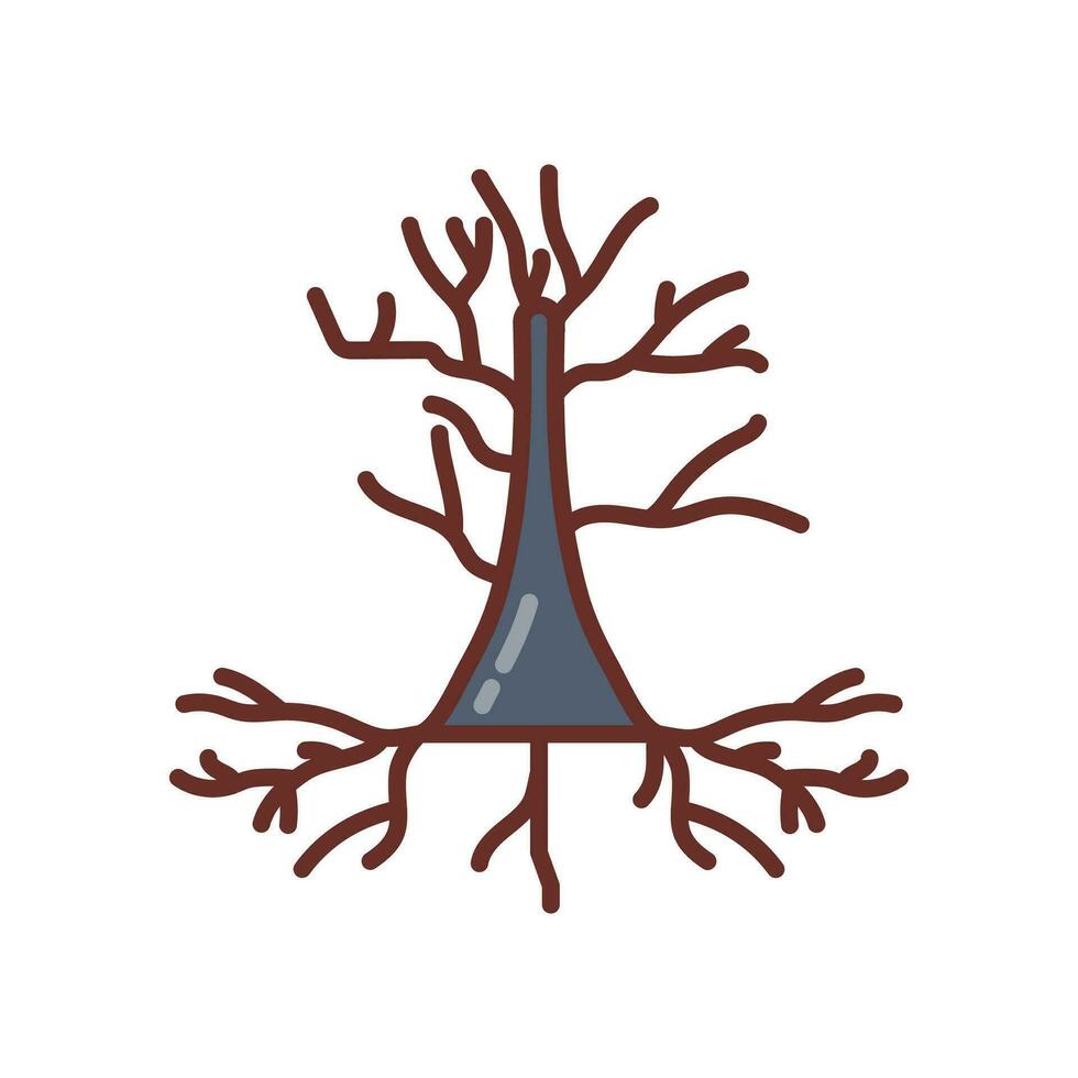 Pyramidal Cell icon in vector. Logotype vector