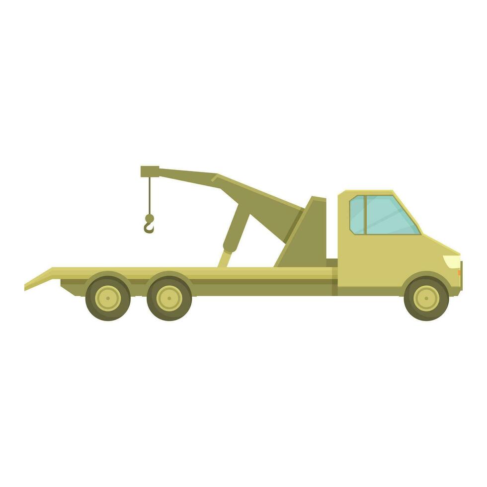 Trailer tow truck icon cartoon vector. Incident salvage vector