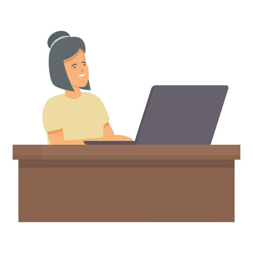 gerente escritorio escritura icono dibujos animados vector. lugar de trabajo negocio vector