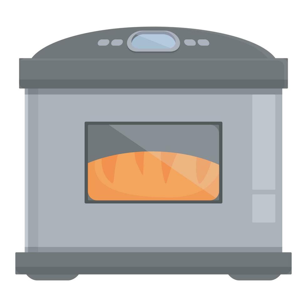 Glass bread maker icon cartoon vector. Cooking metal vector