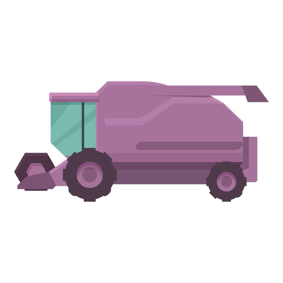 Combine harvester machinery icon cartoon vector. Industry heavy vector
