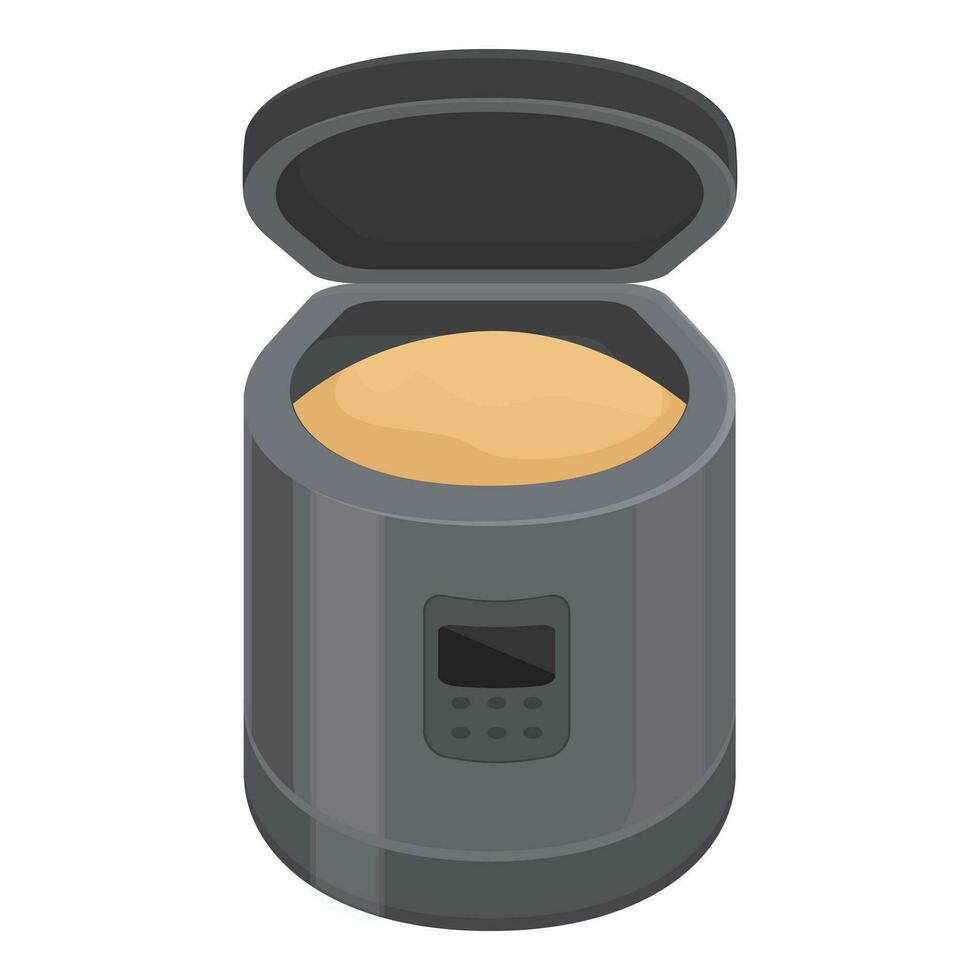 Electric bread maker icon cartoon vector. Orange cooking equipment vector