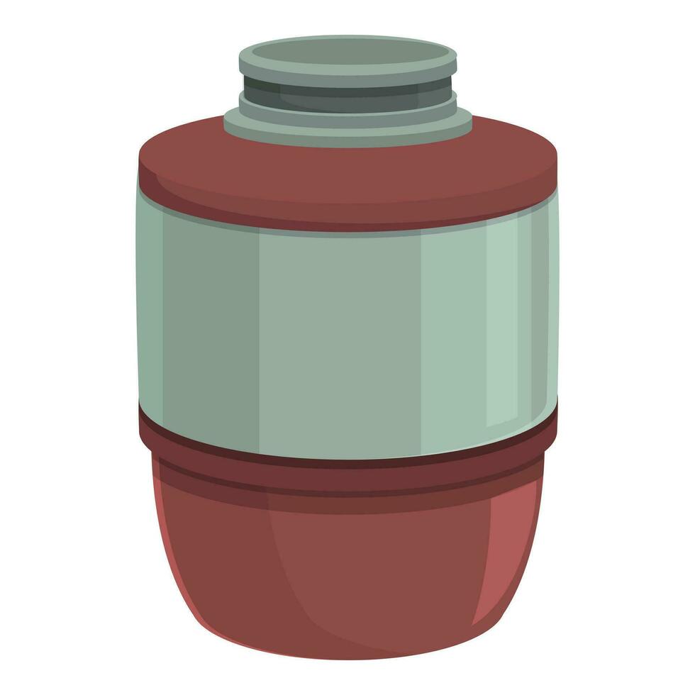 Food waste disposer recycling icon cartoon vector. Bottle trash vector
