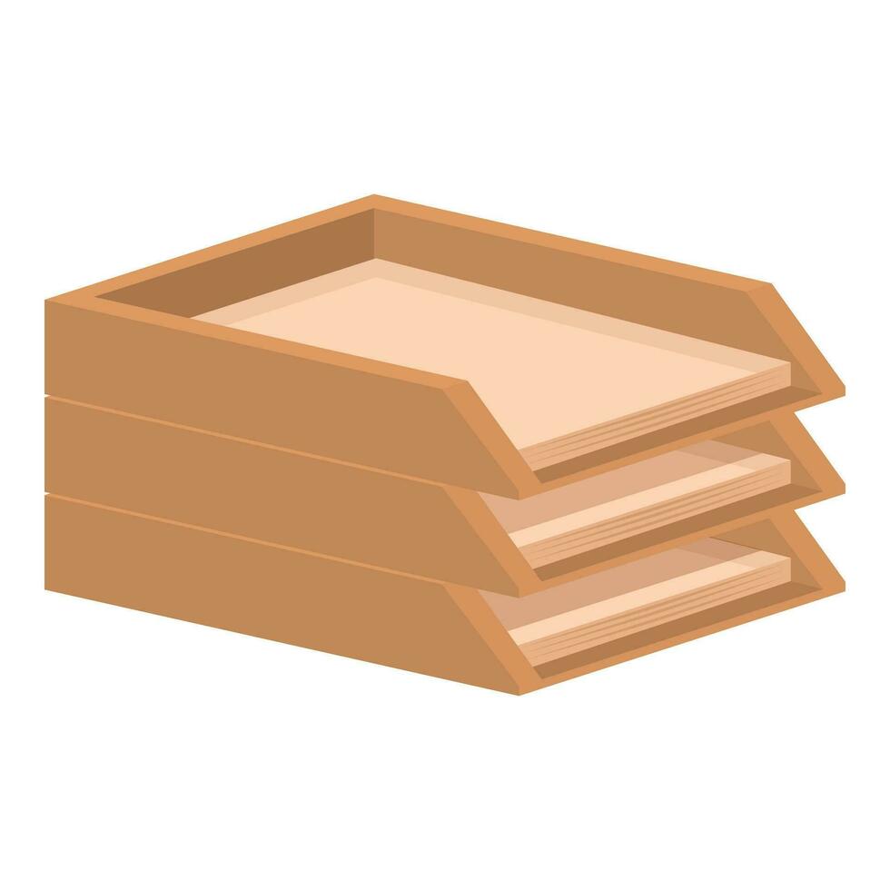 Paperwork tray icon cartoon vector. Send cabinet case vector