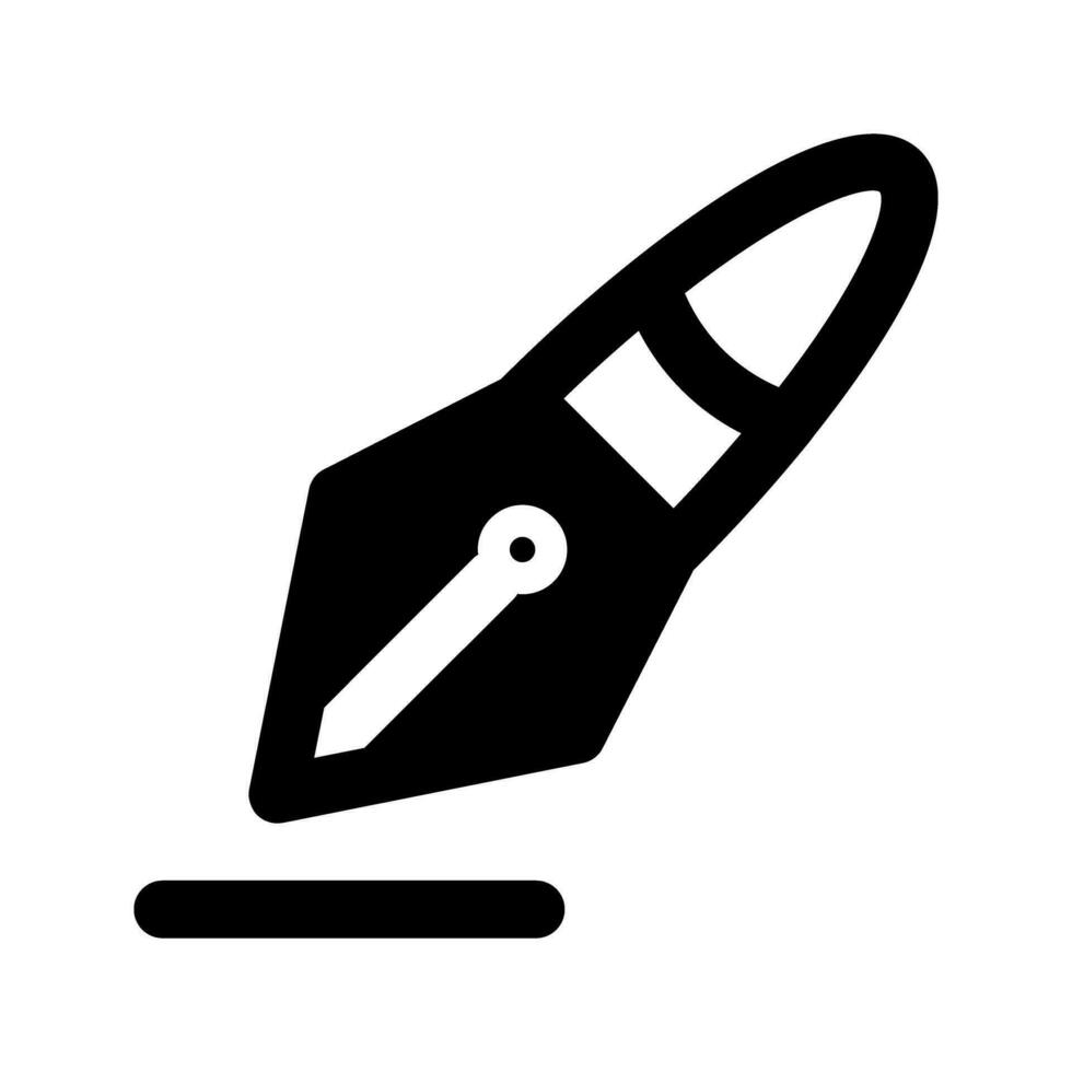 Fountain pen Icon Vector. Flat Design Style. Made in vector illustration