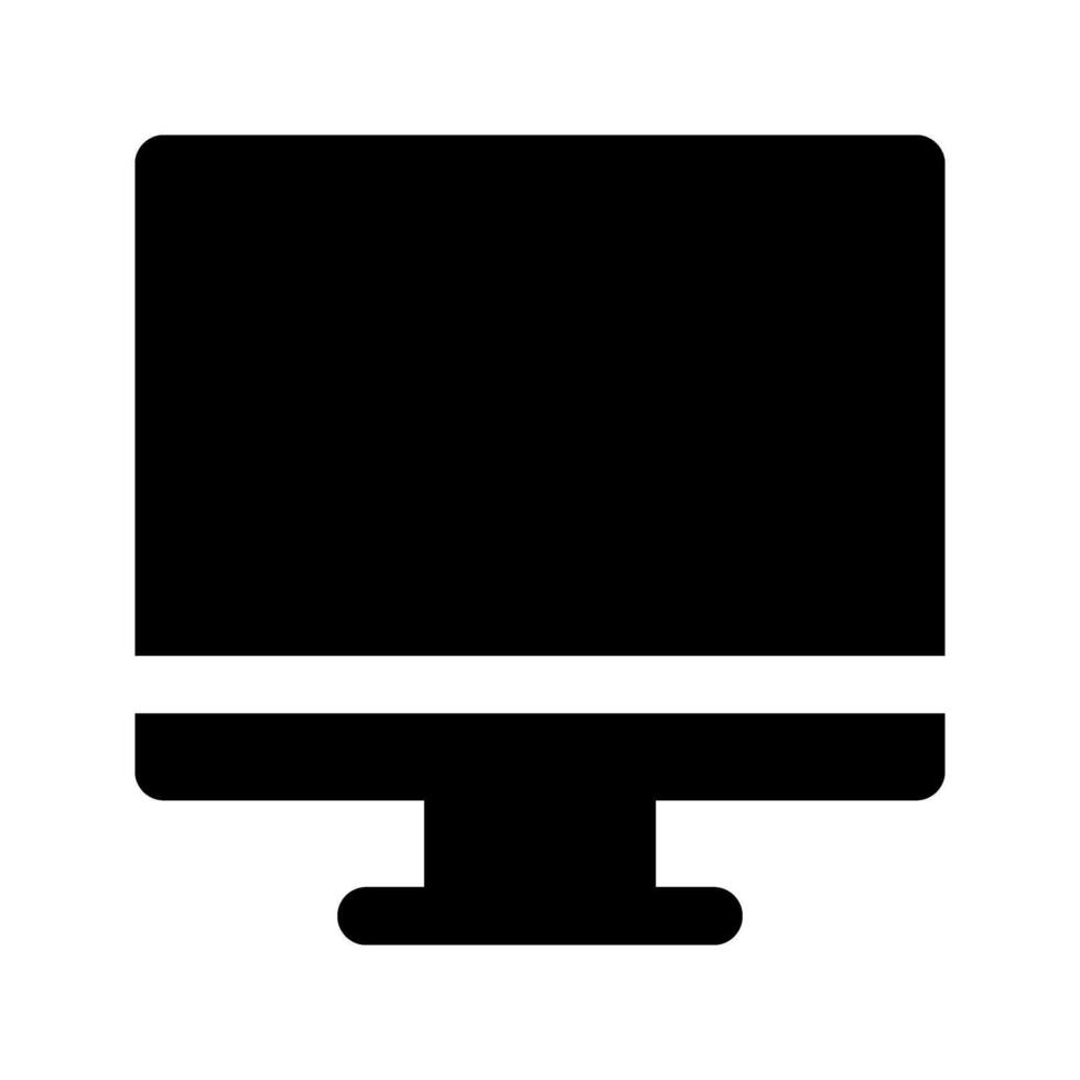 Computer Monitor Icon in trendy flat style isolated on white background. Monitor symbol for your web site design, logo, app, UI. vector