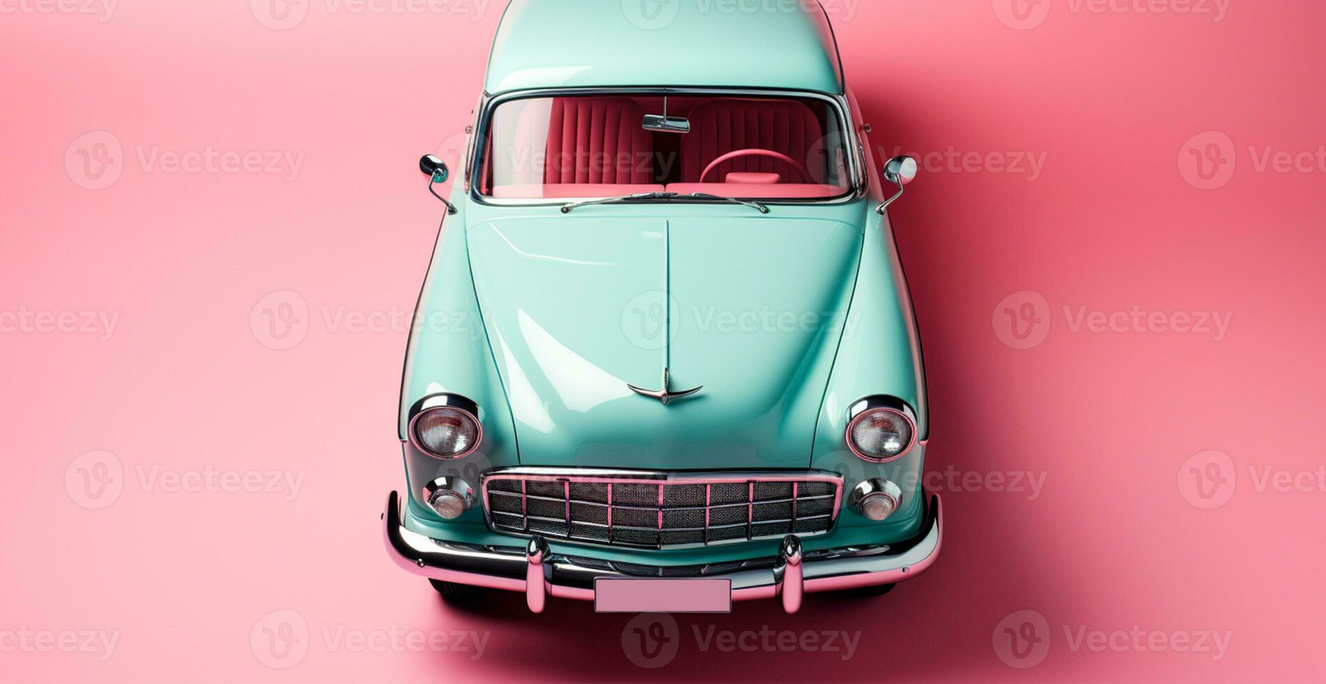 AI generated Retro car on isolated background - AI generated image photo