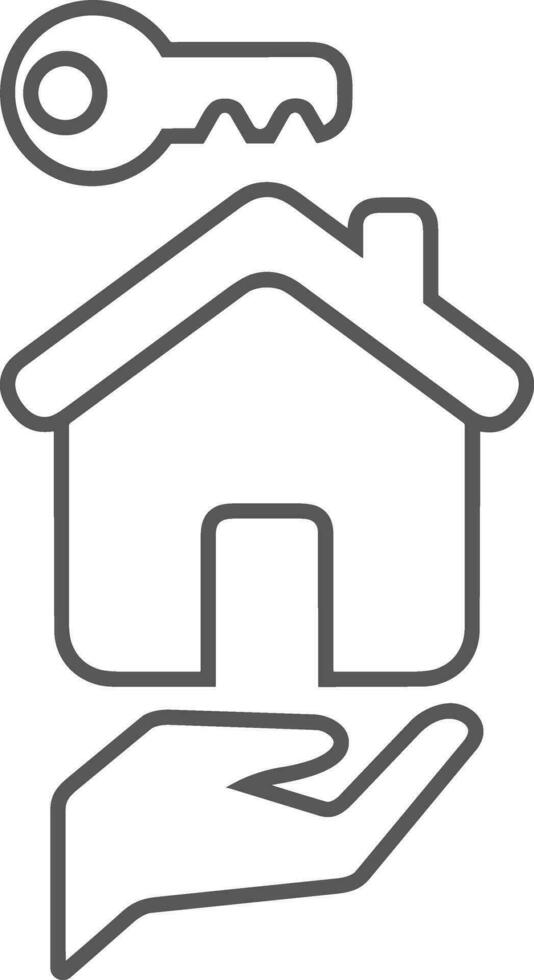Home outline icon symbol vector image. Illustration of the house real estate graphic property design image