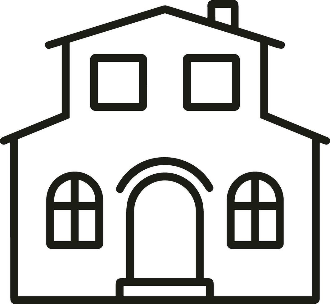 Home outline icon symbol vector image. Illustration of the house real estate graphic property design image