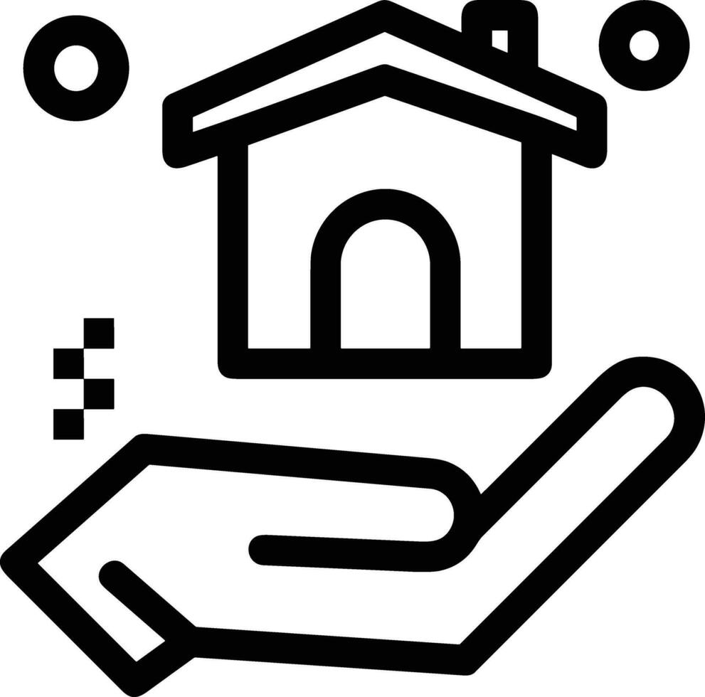 hogar contorno icono símbolo vector imagen. ilustración de el casa real inmuebles gráfico propiedad diseño imagenv