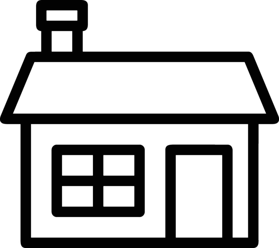 Home outline icon symbol vector image. Illustration of the house real estate graphic property design image