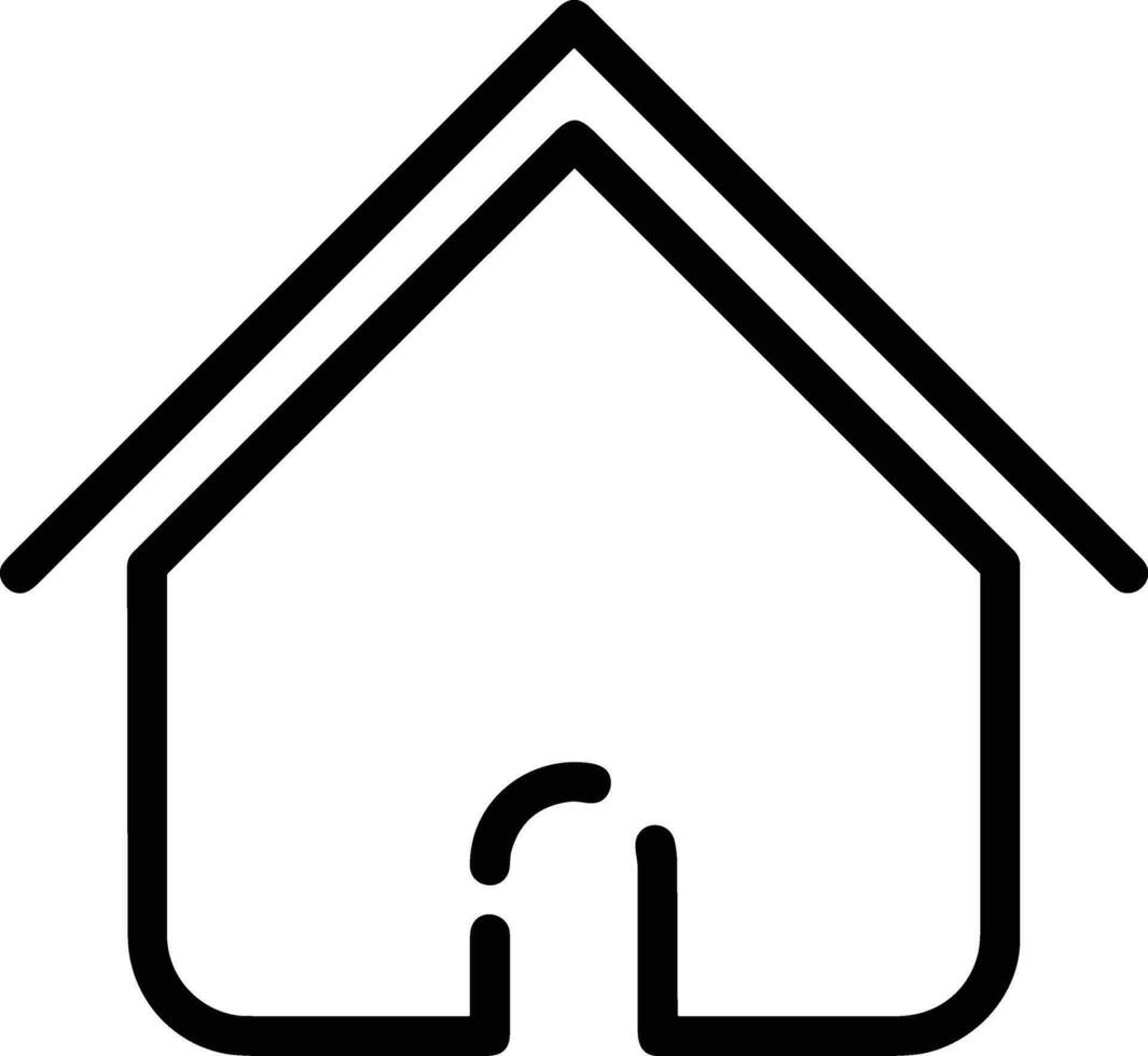 Home outline icon symbol vector image. Illustration of the house real estate graphic property design image