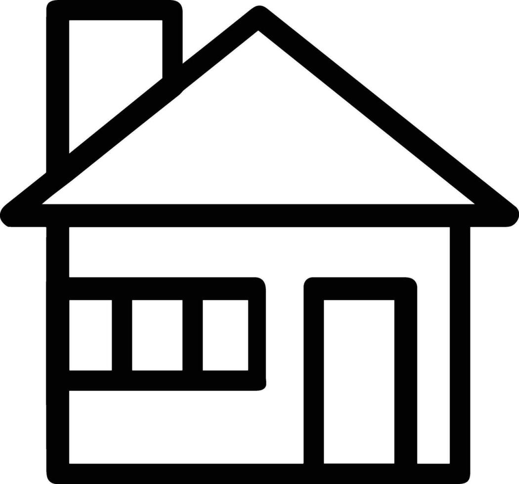 Home outline icon symbol vector image. Illustration of the house real estate graphic property design image