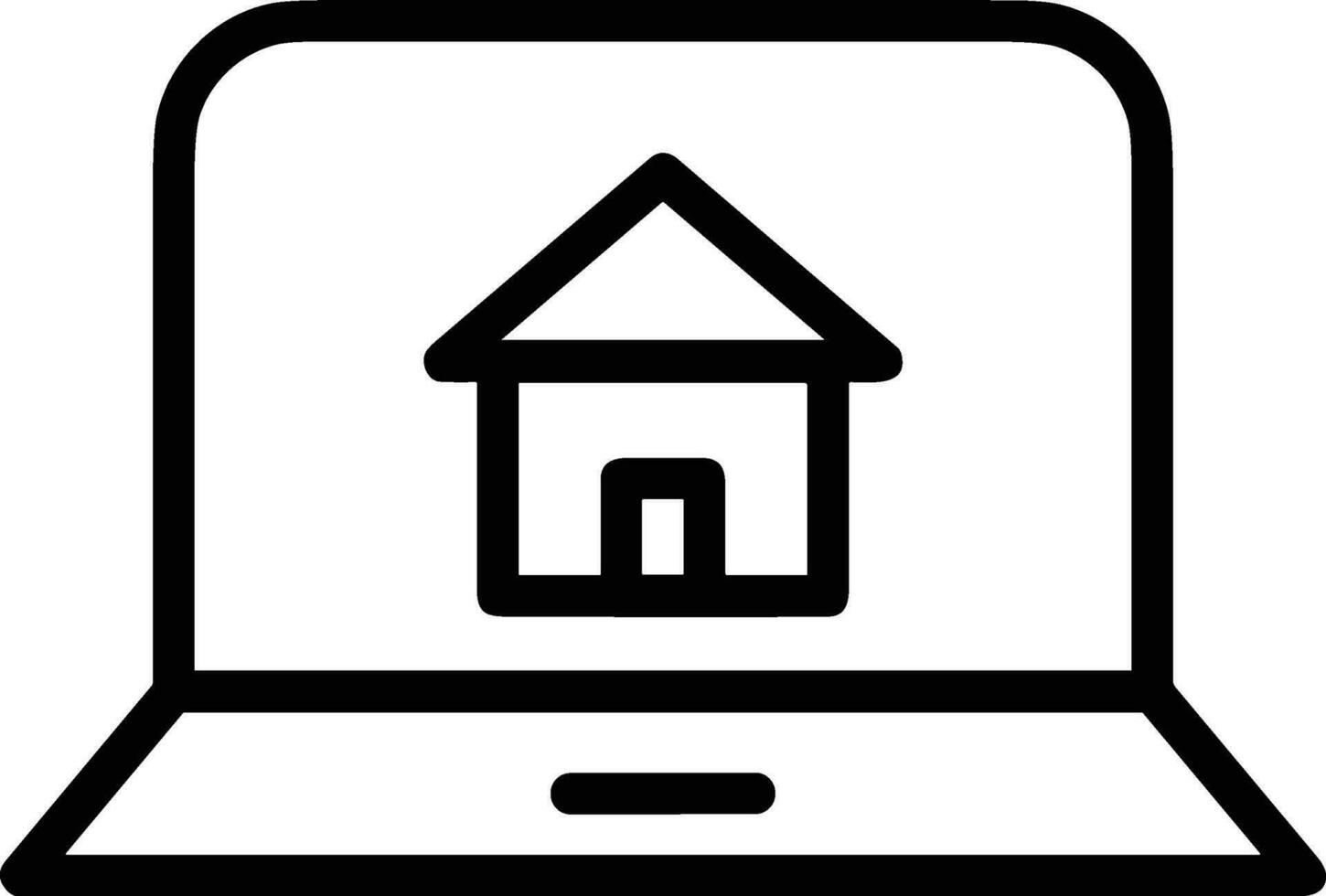 Home outline icon symbol vector image. Illustration of the house real estate graphic property design image