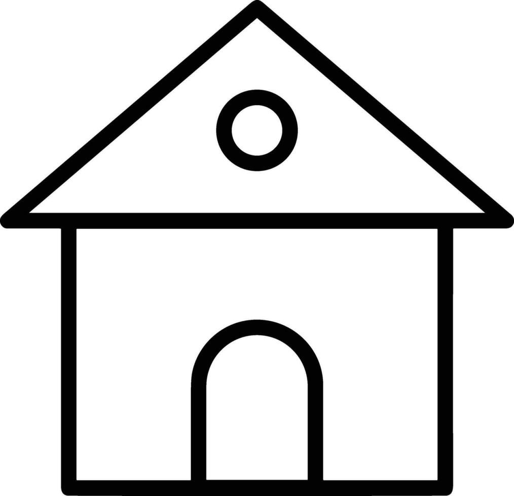 Home outline icon symbol vector image. Illustration of the house real estate graphic property design image