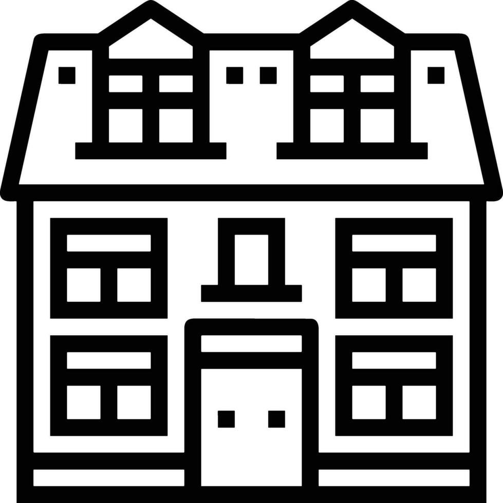 Home outline icon symbol vector image. Illustration of the house real estate graphic property design image