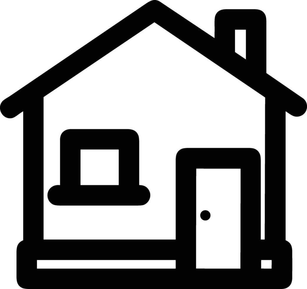 Home outline icon symbol vector image. Illustration of the house real estate graphic property design image