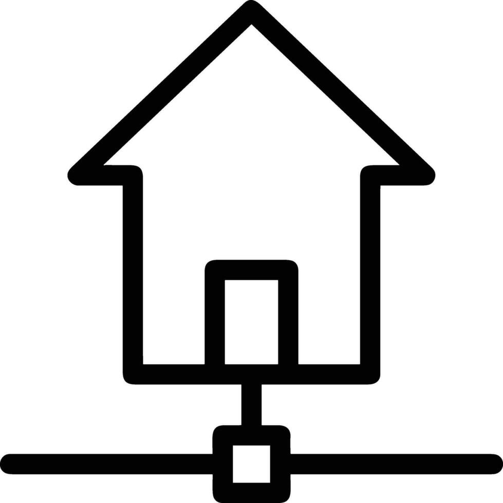 Home outline icon symbol vector image. Illustration of the house real estate graphic property design image