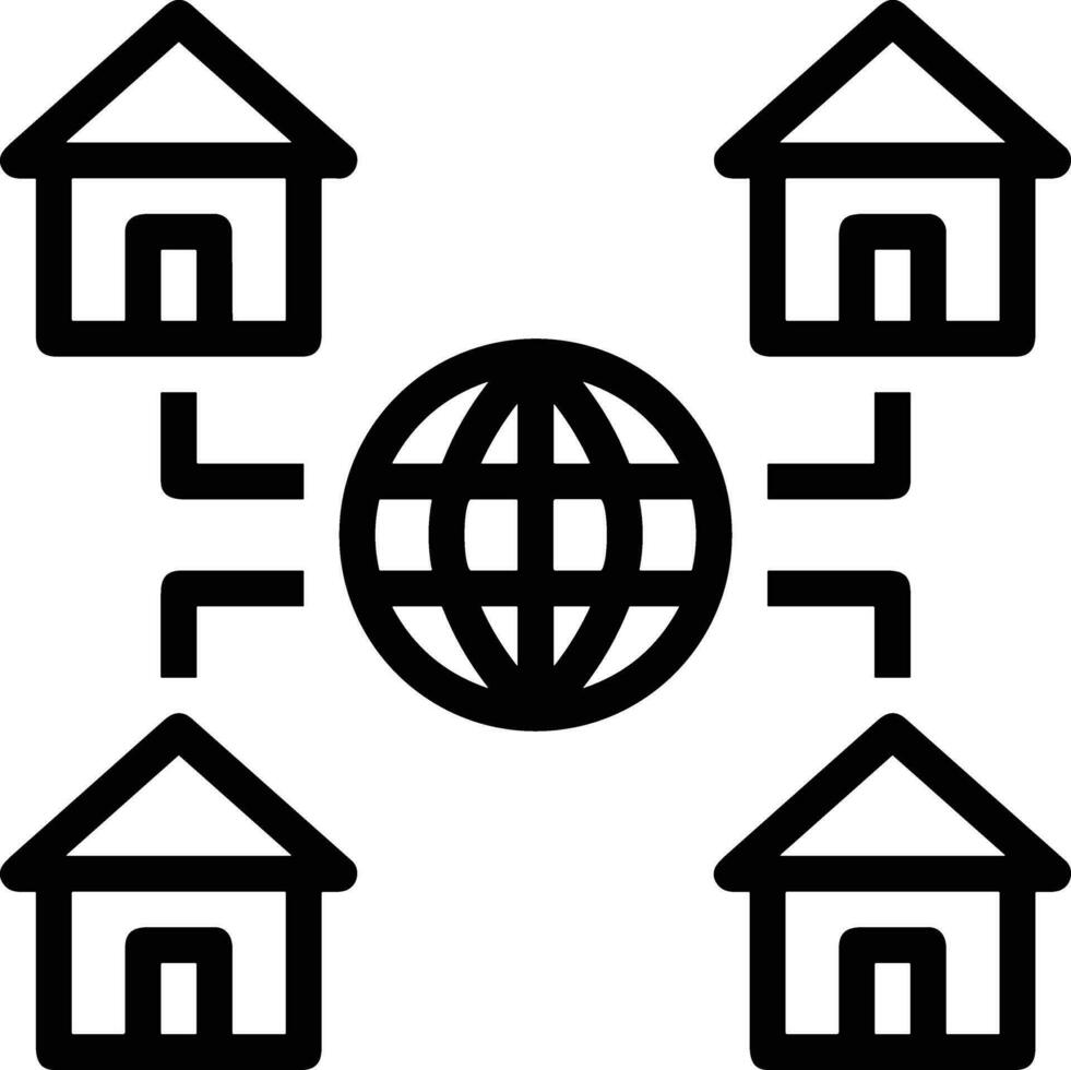 Home outline icon symbol vector image. Illustration of the house real estate graphic property design image