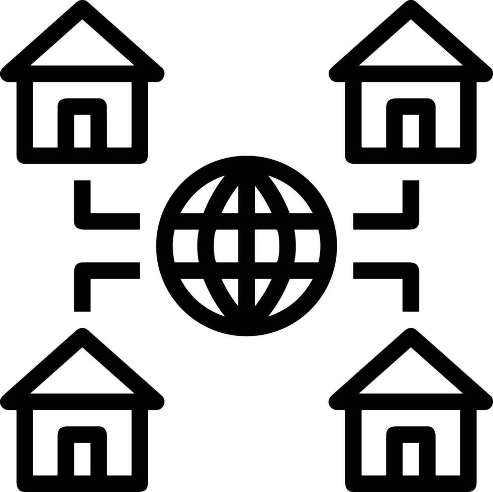 Home outline icon symbol vector image. Illustration of the house real estate graphic property design image