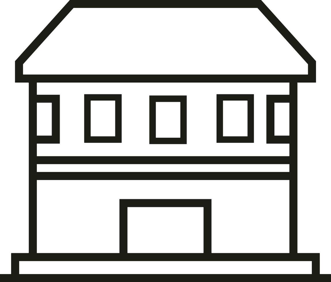 Home outline icon symbol vector image. Illustration of the house real estate graphic property design image